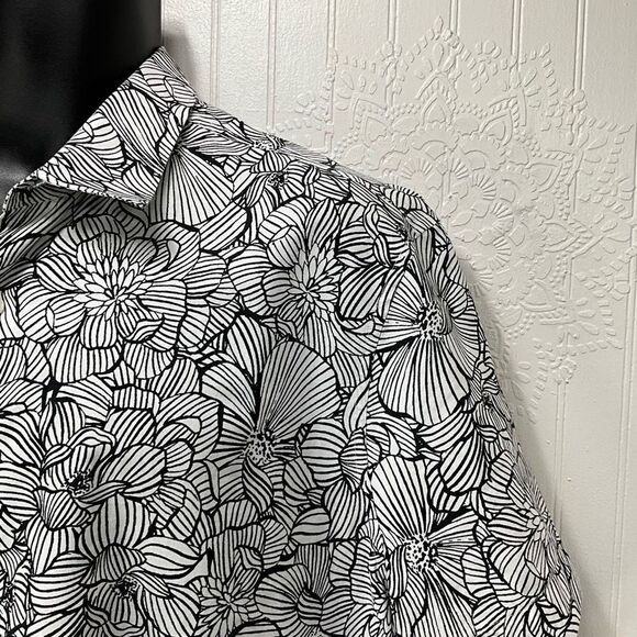 PERRY ELLIS Short Sleeve Hawaiian print shirt - Picture 2 of 6